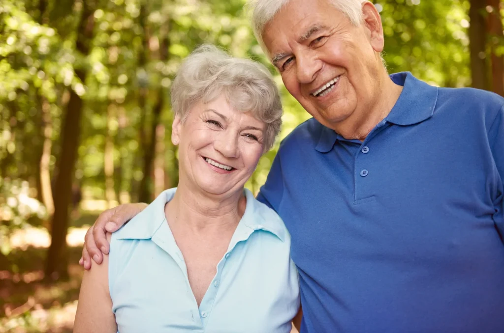 Patient smiling confidently after denture restoration at Brownstown Dental Care in Woodhaven, MI